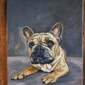 Abstract oil Painting cute dog